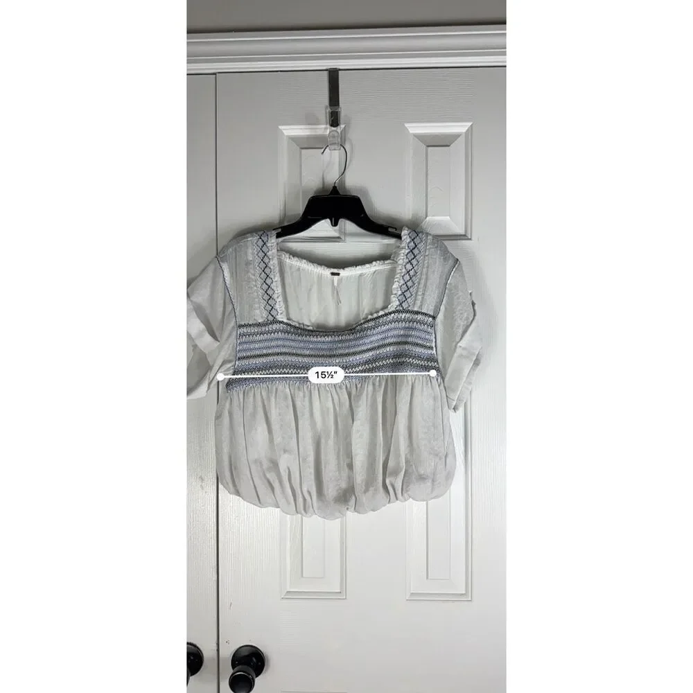 Free People Womens Crop Top Blouse Size M 10-12